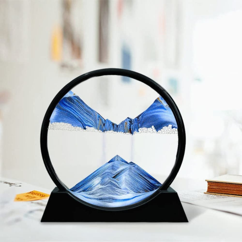 3D Moving Sand Art Lamp with Stand – Sandscape Frame for Room & Table Decor