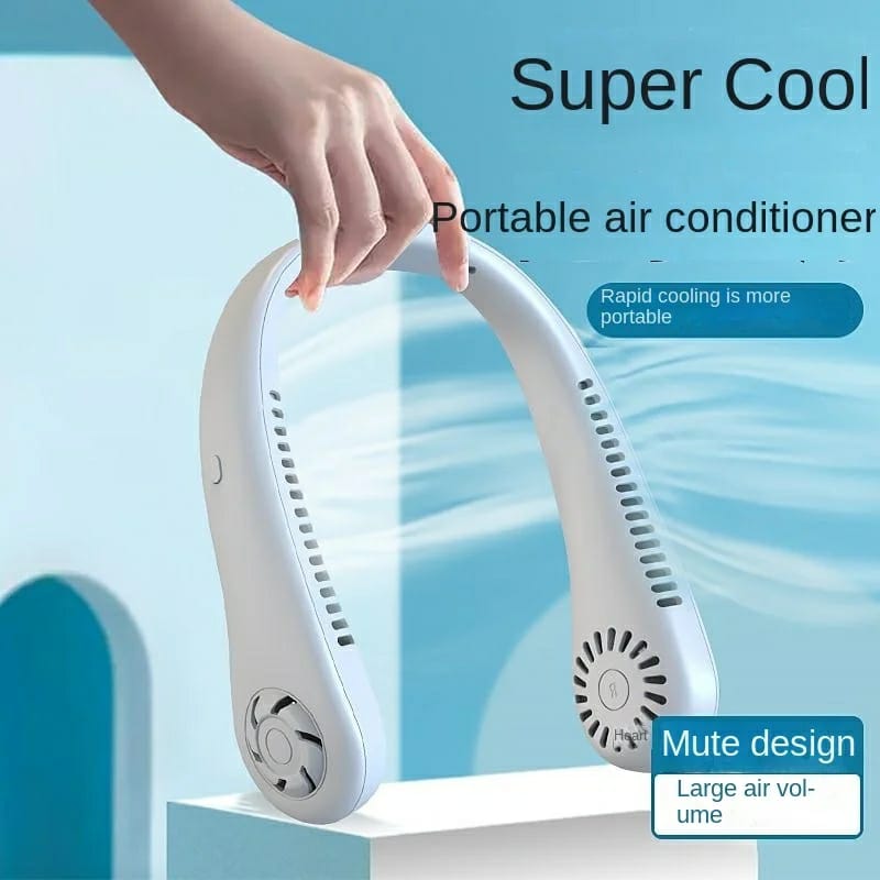 Portable Neck Fan – USB Rechargeable, Adjustable, for Indoor & Outdoor Use