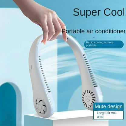 Portable Neck Fan – USB Rechargeable, Adjustable, for Indoor & Outdoor Use
