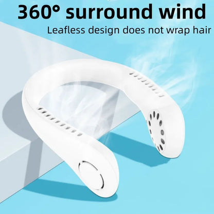 Portable Neck Fan – USB Rechargeable, Adjustable, for Indoor & Outdoor Use