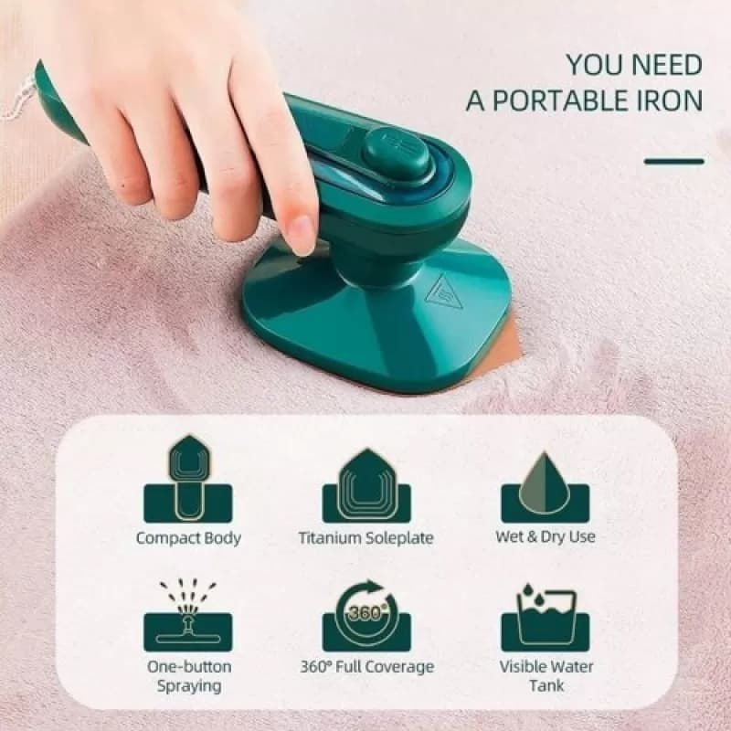Handheld Garment Steamer – Portable Mini Steam Iron for Home & Travel