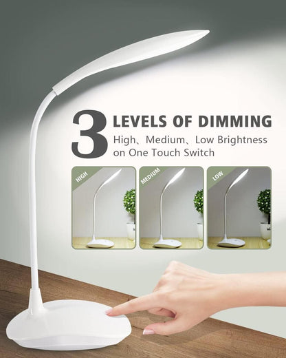 3-Level Dimming LED Desk Lamp – Touch Control, Eye-Protection Study Light