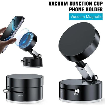 360° Rotating Magnetic Car Mount – Vacuum Suction Phone Holder