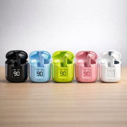 Air31 TWS Wireless Earbuds – Transparent Shell with LED Display, Bluetooth 5.3