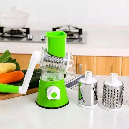 Manual Vegetable Drum Slicer – Multifunctional Round Kitchen Cutter