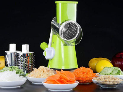 Manual Vegetable Drum Slicer – Multifunctional Round Kitchen Cutter